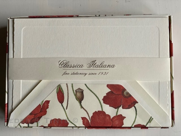 Briefpapier - Motiv Mohnblumen - Karten mit Umschlägen  - klein
