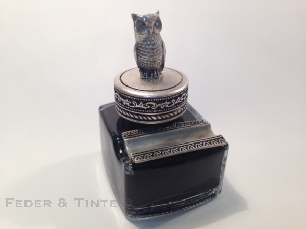 Tintenfass ( eckig ) mit Eule