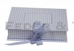Personalisierte Box, blau kariert